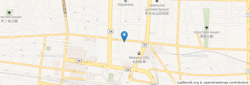 Mapa de ubicacion de 花串庵 en Japan, Gifu Prefecture, Gifu.