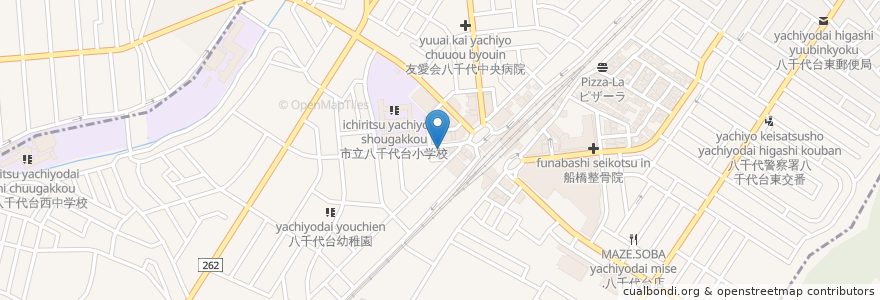 Mapa de ubicacion de スワンナブーム en Japan, 千葉県, 八千代市.
