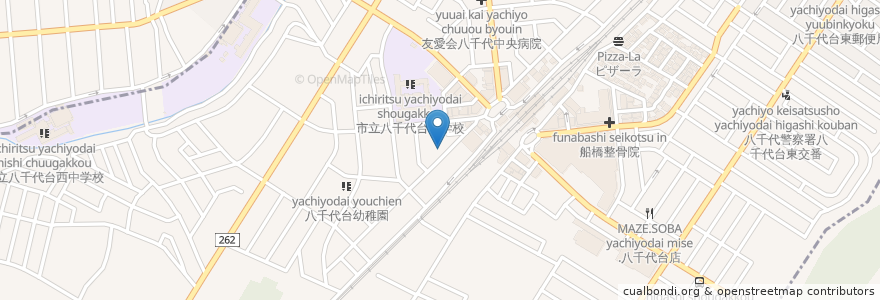 Mapa de ubicacion de Chopin Salon en 日本, 千葉県, 八千代市, 花見川区.