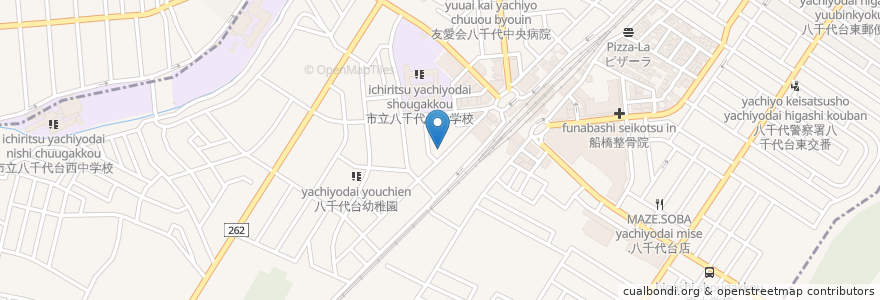 Mapa de ubicacion de レコードブック en 日本, 千葉県, 八千代市, 花見川区.