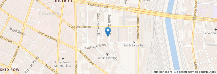 Mapa de ubicacion de INKO NITO - Downtown en ایالات متحده آمریکا, کالیفرنیا, Los Angeles County, لوس آنجلس.