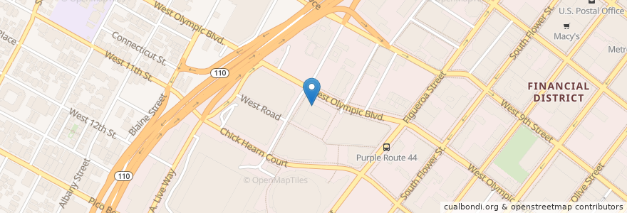 Mapa de ubicacion de WP24 by Wolfgang Puck en 미국, 캘리포니아주, Los Angeles County, 로스앤젤레스.