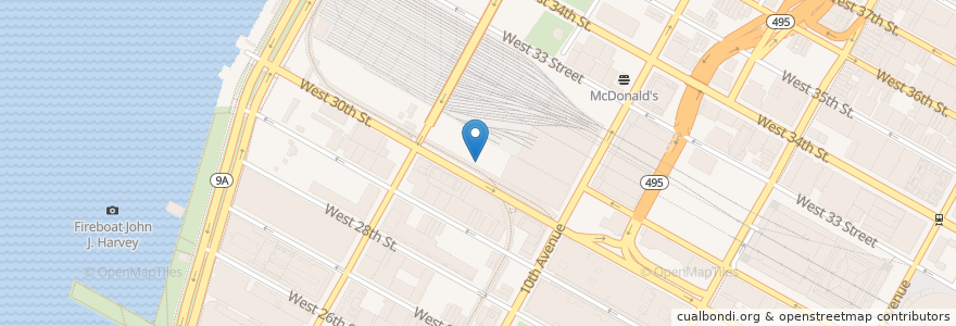 Mapa de ubicacion de MPG Manhattan Parking: MP Hudson en 美利坚合众国/美利堅合眾國, 纽约州 / 紐約州, 纽约, 纽约县, Manhattan, Manhattan Community Board 4.