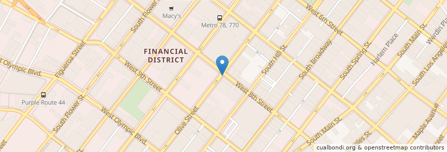 Mapa de ubicacion de The Exchange en United States, California, Los Angeles County, Los Angeles.