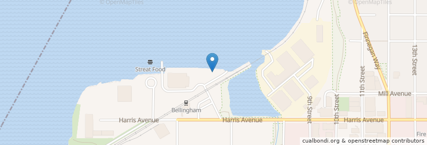 Mapa de ubicacion de Community Boating Center en 미국, 워싱턴, Whatcom County, Bellingham.