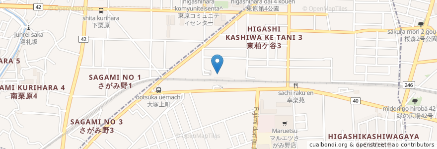 Mapa de ubicacion de ロッテリア en 日本, 神奈川縣, 海老名市.