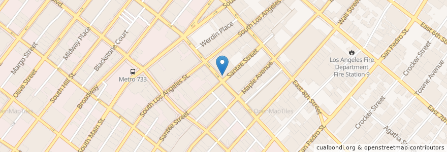 Mapa de ubicacion de BROKEN MOUTH en 미국, 캘리포니아주, Los Angeles County, 로스앤젤레스.