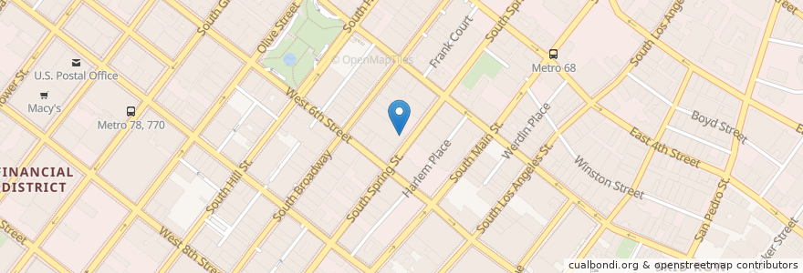 Mapa de ubicacion de Guisados en アメリカ合衆国, カリフォルニア州, Los Angeles County, ロサンゼルス.