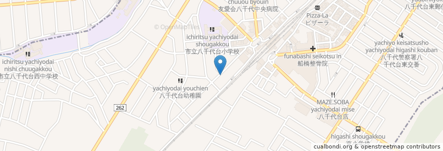 Mapa de ubicacion de 八千代台薬局 en Japon, Préfecture De Chiba, 八千代市, 花見川区.