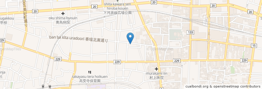 Mapa de ubicacion de ファンテイルカフェ en Japon, Tokyo, 府中市.