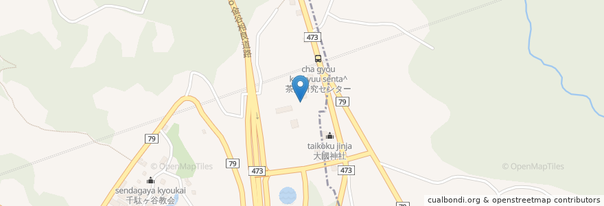Mapa de ubicacion de 農林大学校 en 日本, 静岡県, 牧之原市.