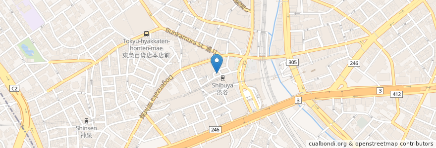 Mapa de ubicacion de 信州屋 渋谷店 en 日本, 東京都, 渋谷区.