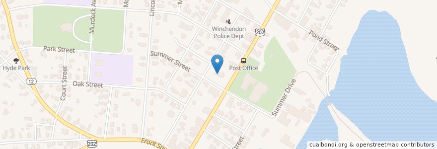 Mapa de ubicacion de Church of the Unity en Amerika Syarikat, Massachusetts, Worcester County, Winchendon.