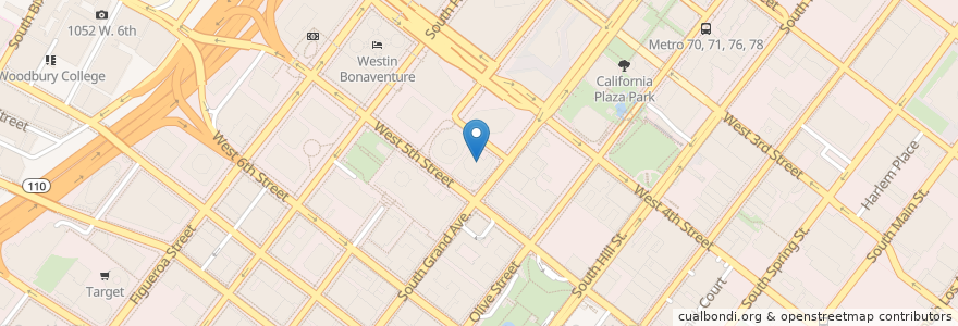 Mapa de ubicacion de Bunker Hill Bar and Grill en 美利坚合众国/美利堅合眾國, 加利福尼亚州/加利福尼亞州, 洛杉矶县, 洛杉矶.