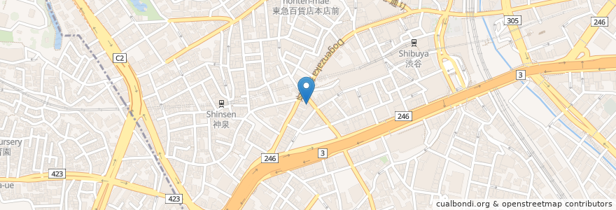 Mapa de ubicacion de カリー カイラス en Япония, Токио, Сибуя.