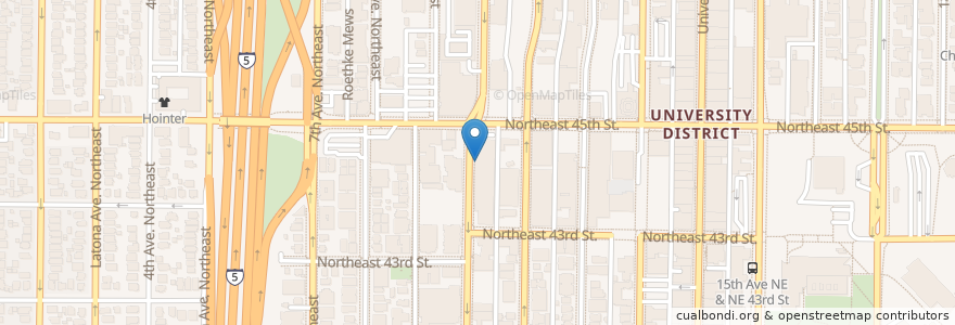 Mapa de ubicacion de Donut Factory en Amerika Birleşik Devletleri, Vaşington, King County, Seattle.