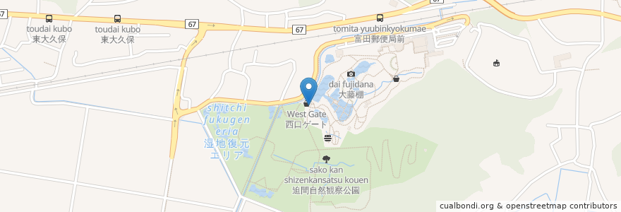 Mapa de ubicacion de 藤ソフト en Giappone, Prefettura Di Tochigi, 足利市.