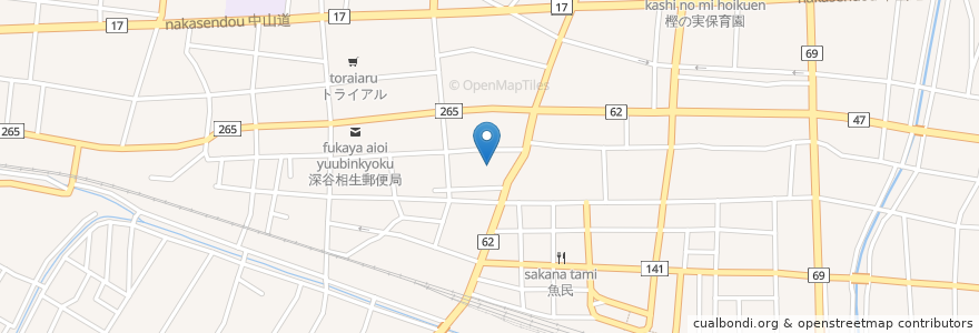 Mapa de ubicacion de 姫の湯(廃業) en 일본, 사이타마현, 深谷市.
