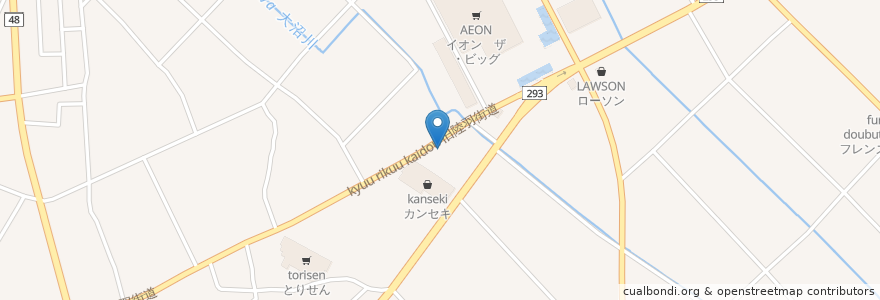 Mapa de ubicacion de 岡医院 en اليابان, 栃木県, さくら市.