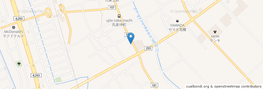 Mapa de ubicacion de 平石歯科医院 en 日本, 栃木県, さくら市.