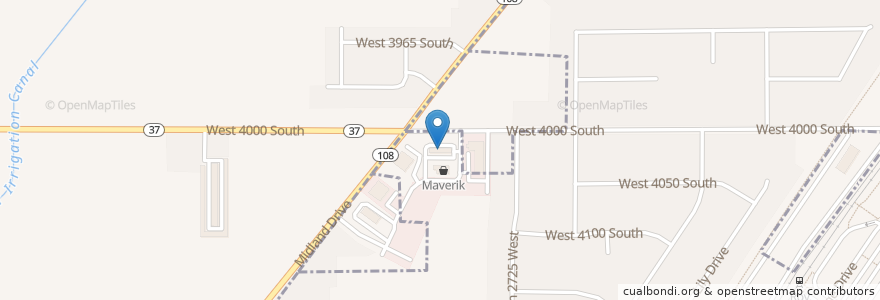 Mapa de ubicacion de Maverik en États-Unis D'Amérique, Utah, Weber County, Roy.