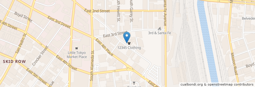 Mapa de ubicacion de Groundwork Coffee Co. en Vereinigte Staaten Von Amerika, Kalifornien, Los Angeles County, Los Angeles.