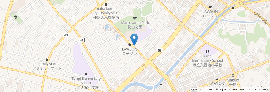 Mapa de ubicacion de 食彩倶楽部 愛魚人 en اليابان, أوكيناوا, ناها.