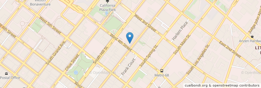 Mapa de ubicacion de Precinct DTLA en الولايات المتّحدة الأمريكيّة, كاليفورنيا, مقاطعة لوس أنجلس, لوس أنجلس.