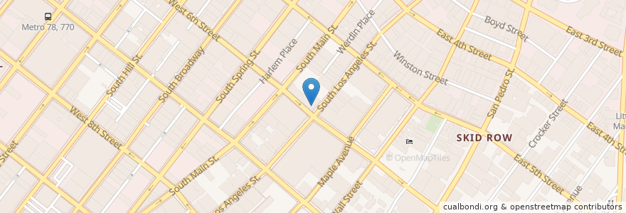 Mapa de ubicacion de Redline en 미국, 캘리포니아주, Los Angeles County, 로스앤젤레스.
