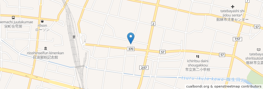 Mapa de ubicacion de 出逢いの館 en Japão, 群馬県, 館林市.