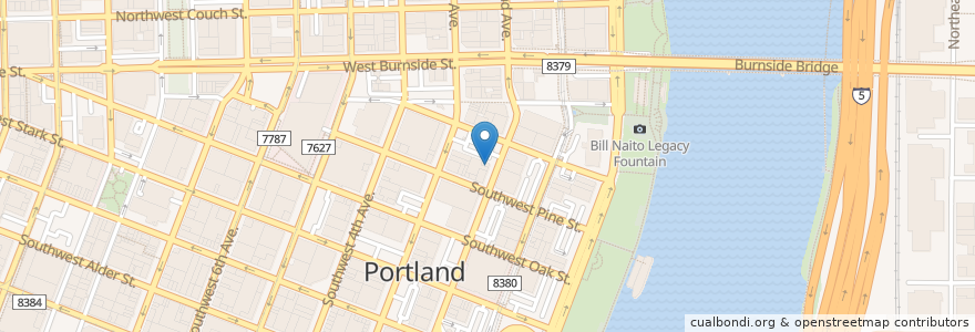 Mapa de ubicacion de Pedal Bike Tours And Rentals en Vereinigte Staaten Von Amerika, Oregon, Portland, Multnomah County.