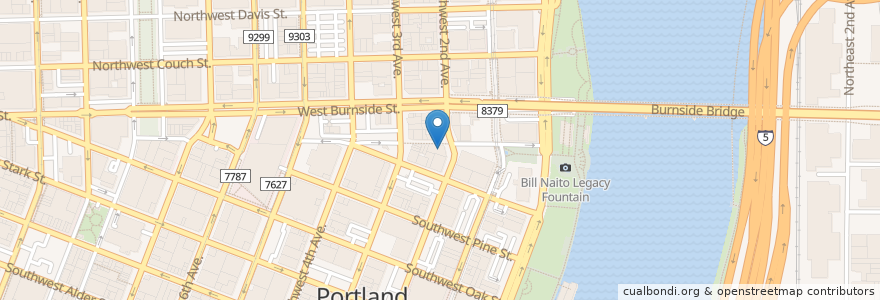 Mapa de ubicacion de Dan & Louis Oyster Bar en Estados Unidos Da América, Oregon, Portland, Multnomah County.