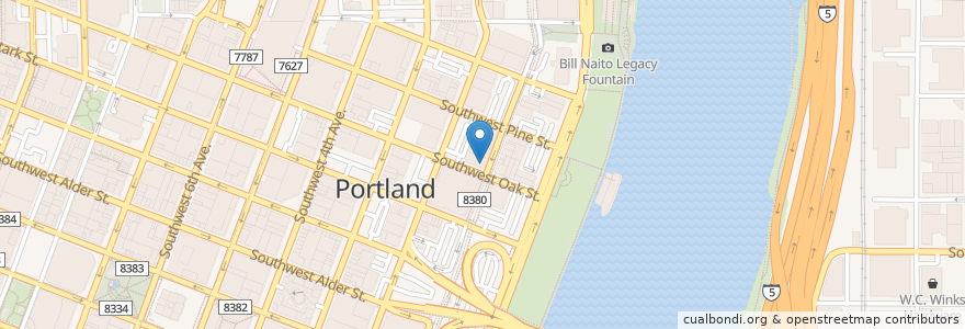 Mapa de ubicacion de No Vacancy Lounge en الولايات المتّحدة الأمريكيّة, أوريغون, Portland, Multnomah County.