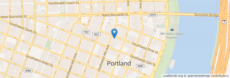 Mapa de ubicacion de Hertz en États-Unis D'Amérique, Oregon, Portland, Multnomah County.
