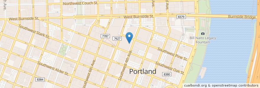 Mapa de ubicacion de Pivot en États-Unis D'Amérique, Oregon, Portland, Multnomah County.