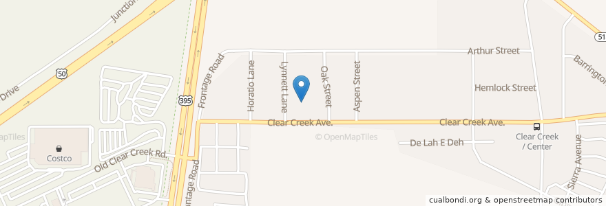 Mapa de ubicacion de Christian Science Church in Carson City en 美利坚合众国/美利堅合眾國, 内华达州 / 內華達州, Carson City, Carson City.