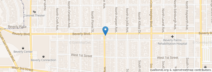 Mapa de ubicacion de Bao Dim Sum House en Соединённые Штаты Америки, Калифорния, Los Angeles County, Лос-Анджелес.