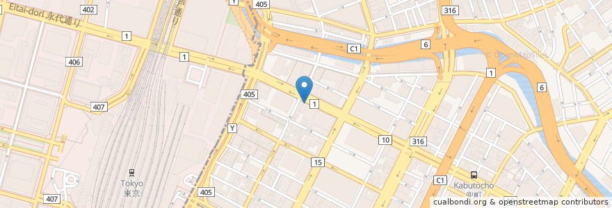 Mapa de ubicacion de NTTル・パルク日本橋二丁目第1駐車場 en Japan, Tokio, 中央区.