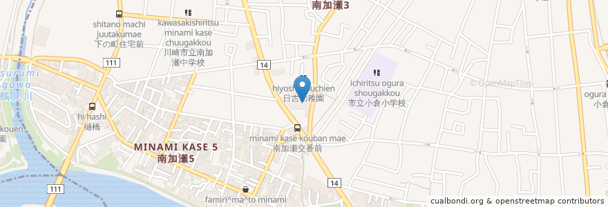 Mapa de ubicacion de McDonald's en اليابان, كاناغاوا, 川崎市, 幸区.