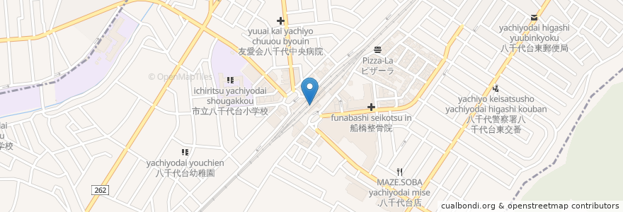 Mapa de ubicacion de PUDOステーション en 日本, 千葉県, 八千代市, 花見川区.
