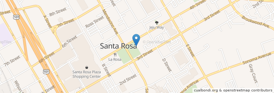 Mapa de ubicacion de Perch + Plow en United States, California, Sonoma County, Santa Rosa.