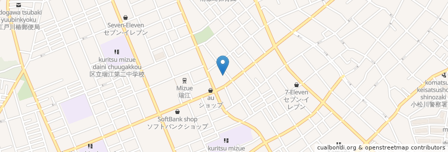Mapa de ubicacion de 南篠崎三丁目駐車場 en اليابان, 東京都, 江戸川区.