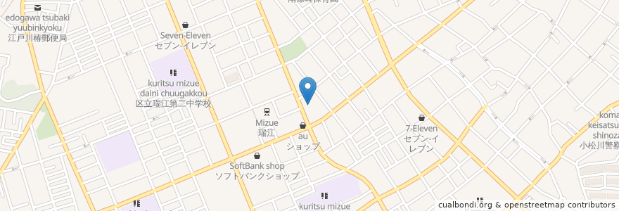 Mapa de ubicacion de ウエルシア en ژاپن, 東京都, 江戸川区.