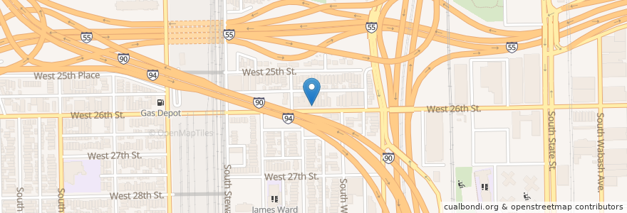Mapa de ubicacion de Ricobene's en 미국, 일리노이, 시카고.