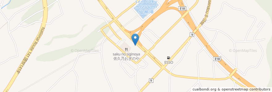 Mapa de ubicacion de 麺屋蕪村 en Japan, Nagano Prefecture, Saku.