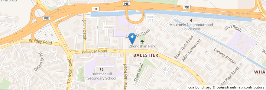Mapa de ubicacion de DBS, OCBC en シンガポール, Central.