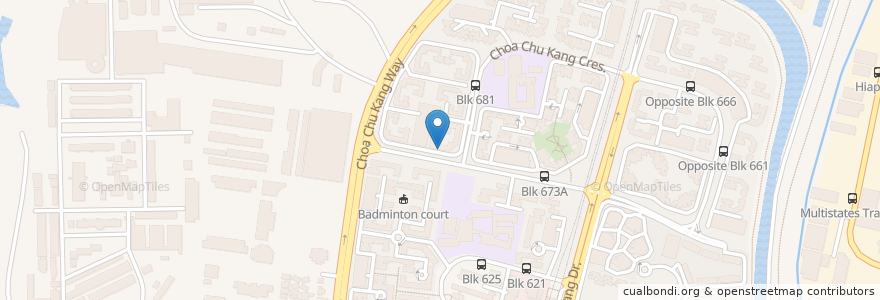 Mapa de ubicacion de V6 Food Court en Singapura, Northwest.