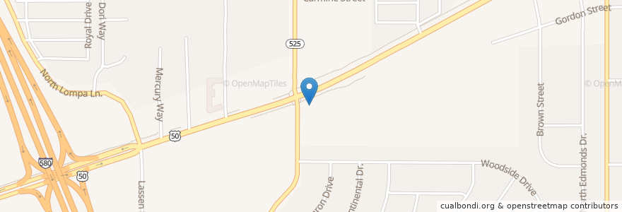 Mapa de ubicacion de Taco Bell en United States, Nevada, Carson City, Carson City.