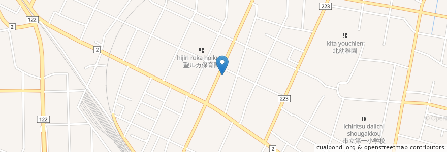 Mapa de ubicacion de 元祖からあげ本舗マルナガ en 일본, 군마현, 館林市.
