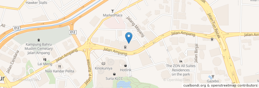 Mapa de ubicacion de Salad Atelier (L2) en ماليزيا, سلاغور, كوالالمبور.